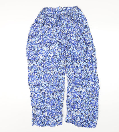 Womens UK Size S Marks and Spencer Regular Fit  Blue Trousers