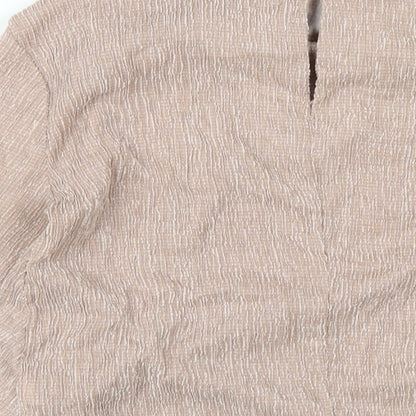 H&M Womens Pink Polyester Basic T-Shirt Size M Round Neck