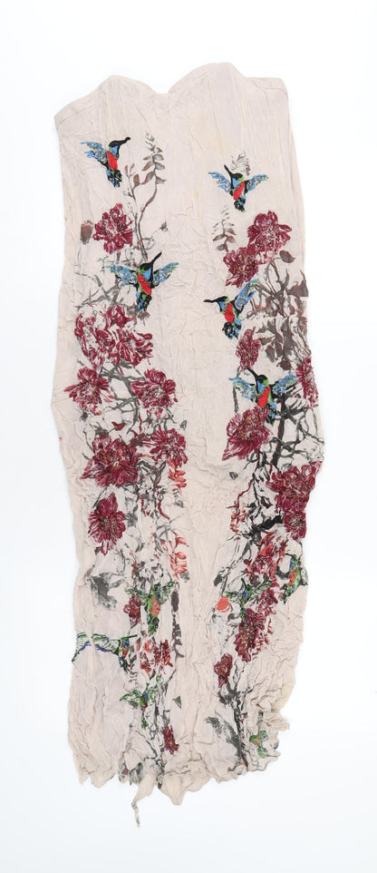 French Connection Womens Pink Floral Polyester A-Line Size 10 Sweetheart Zip