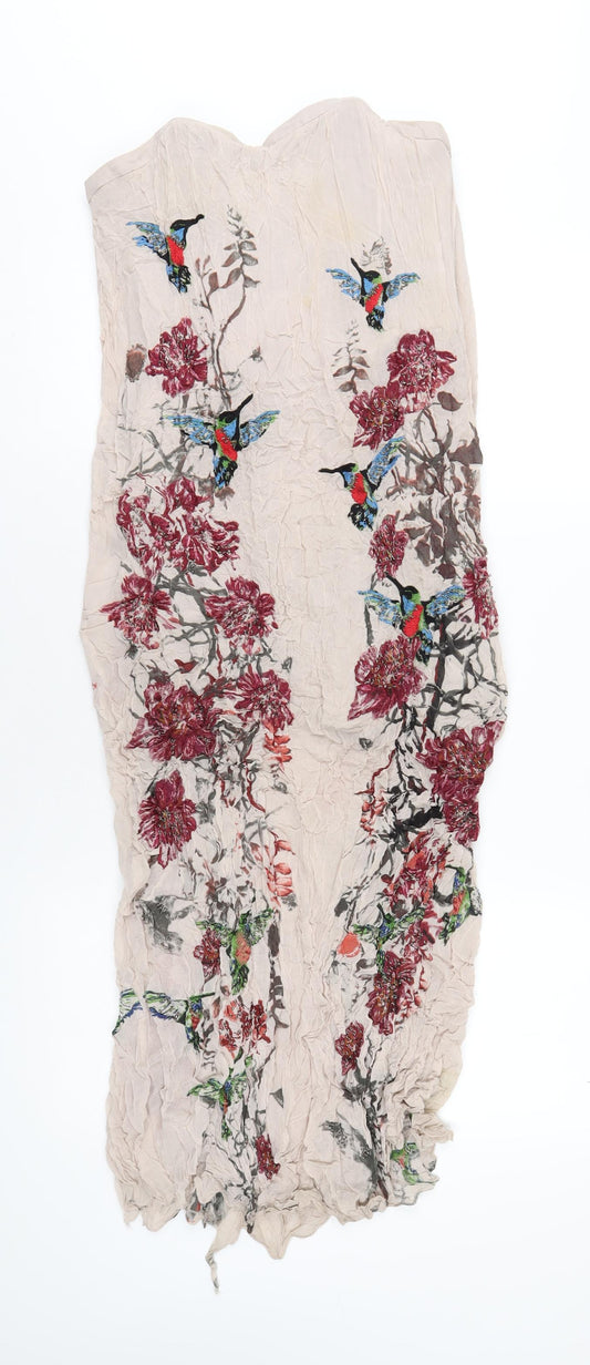 French Connection Womens Pink Floral Polyester A-Line Size 10 Sweetheart Zip