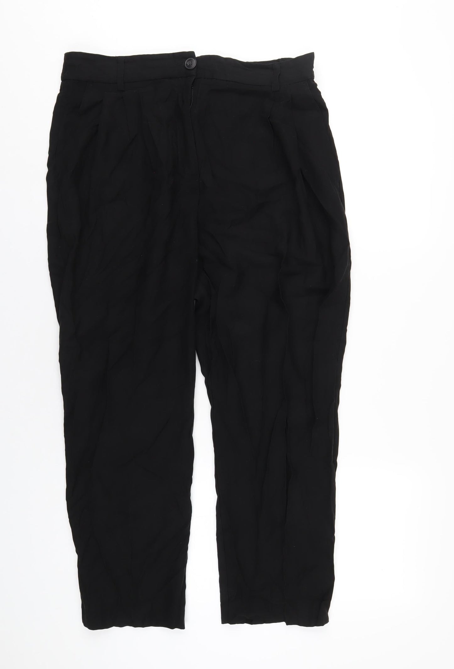 Womens UK Size 16 H&M Regular Fit  Black Trousers