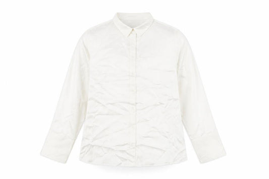 Marks & Spencer Womens White Polyester Basic Button-Up Size 16 Collared