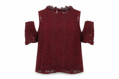 Front view of New Look girls’ purple nylon basic t-shirt, size 11, years round neck button