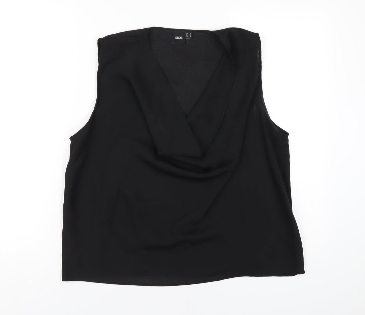Womens UK Size 12 ASOS Black Basic Tank