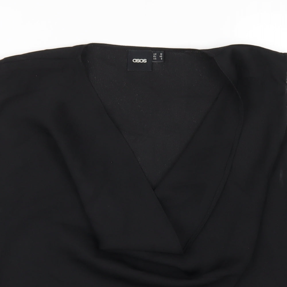 Womens UK Size 12 ASOS Black Basic Tank