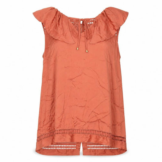 Womens UK Size 14 Per Una Orange Basic T-Shirt