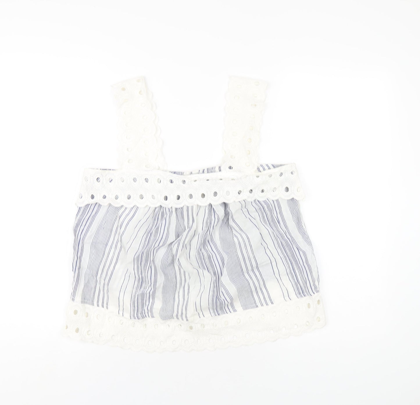 Womens UK Size 10 River Island Blue Basic Tank