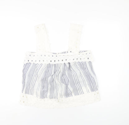 Womens UK Size 10 River Island Blue Basic Tank