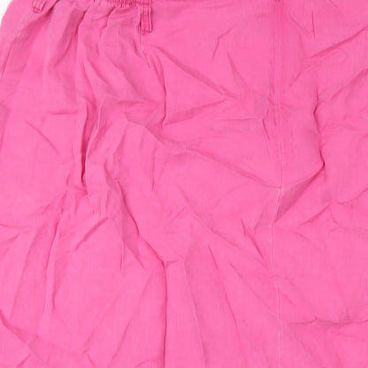 Ann Harvey Womens Pink Lyocell A-Line Skirt Size 22 Zip