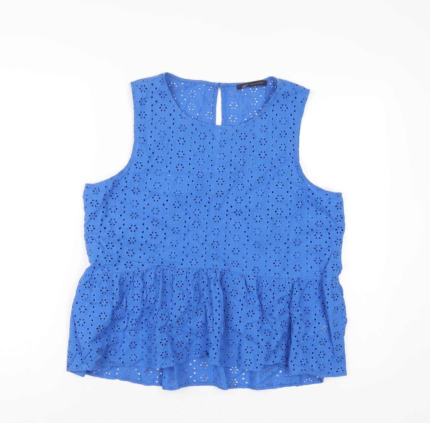Womens UK Size 16 Marks and Spencer Blue Basic Tank