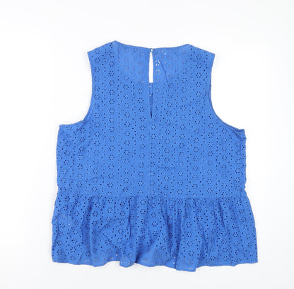 Womens UK Size 16 Marks and Spencer Blue Basic Tank