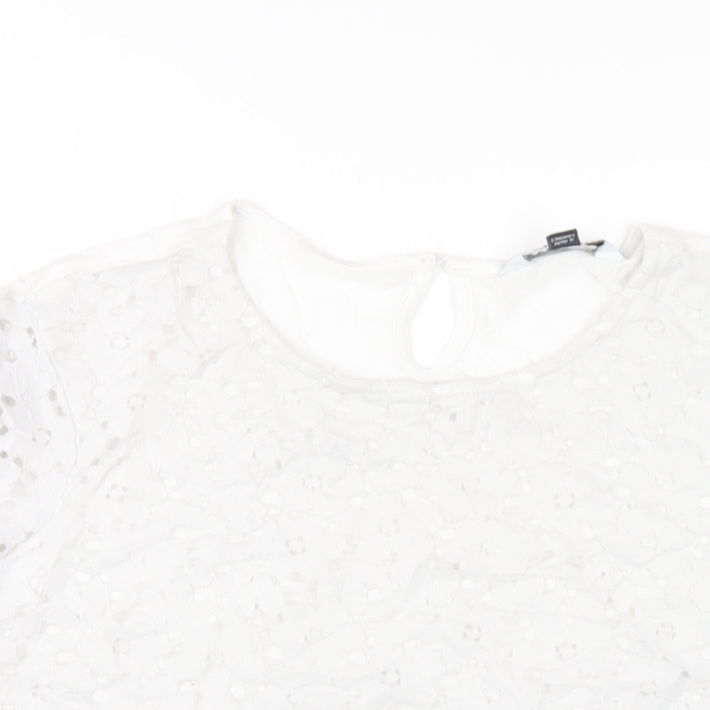 Womens UK Size 16 Dorothy Perkins White Basic T-Shirt