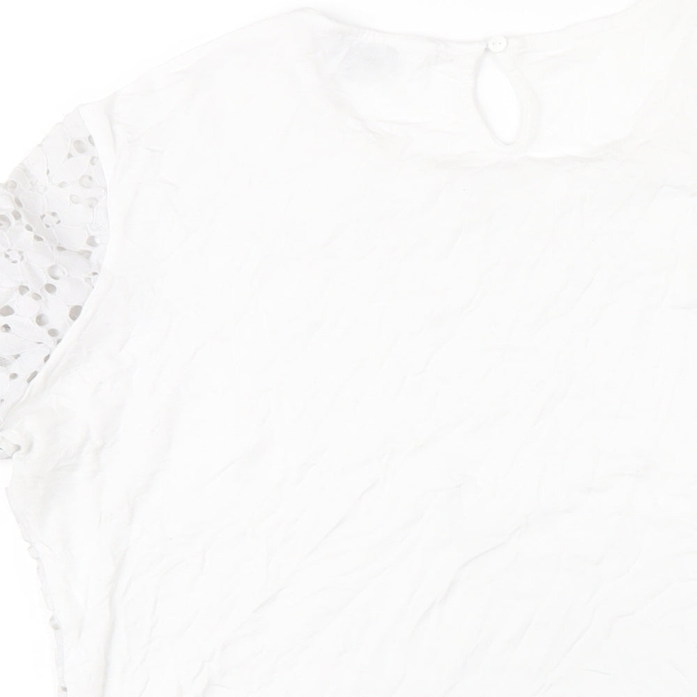 Womens UK Size 16 Dorothy Perkins White Basic T-Shirt