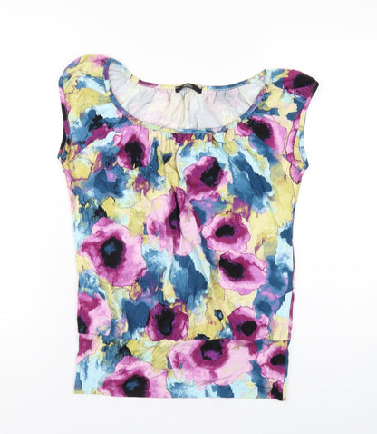 Womens UK Size 8 Marks and Spencer Multicoloured Basic T-Shirt