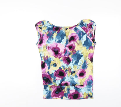 Womens UK Size 8 Marks and Spencer Multicoloured Basic T-Shirt