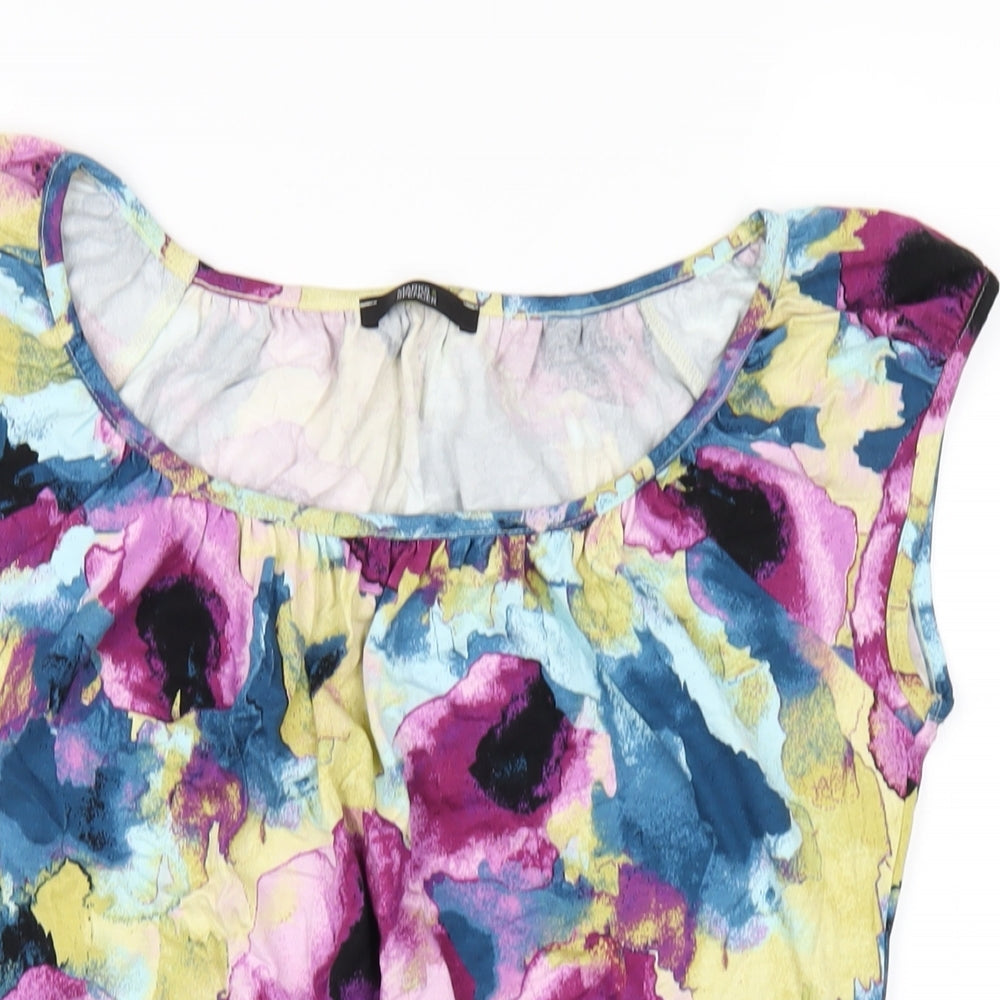 Womens UK Size 8 Marks and Spencer Multicoloured Basic T-Shirt