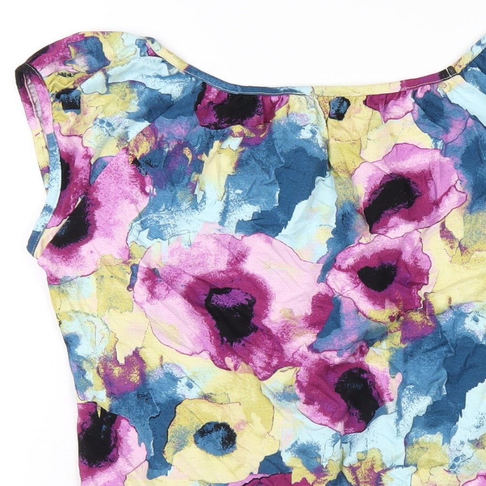 Womens UK Size 8 Marks and Spencer Multicoloured Basic T-Shirt