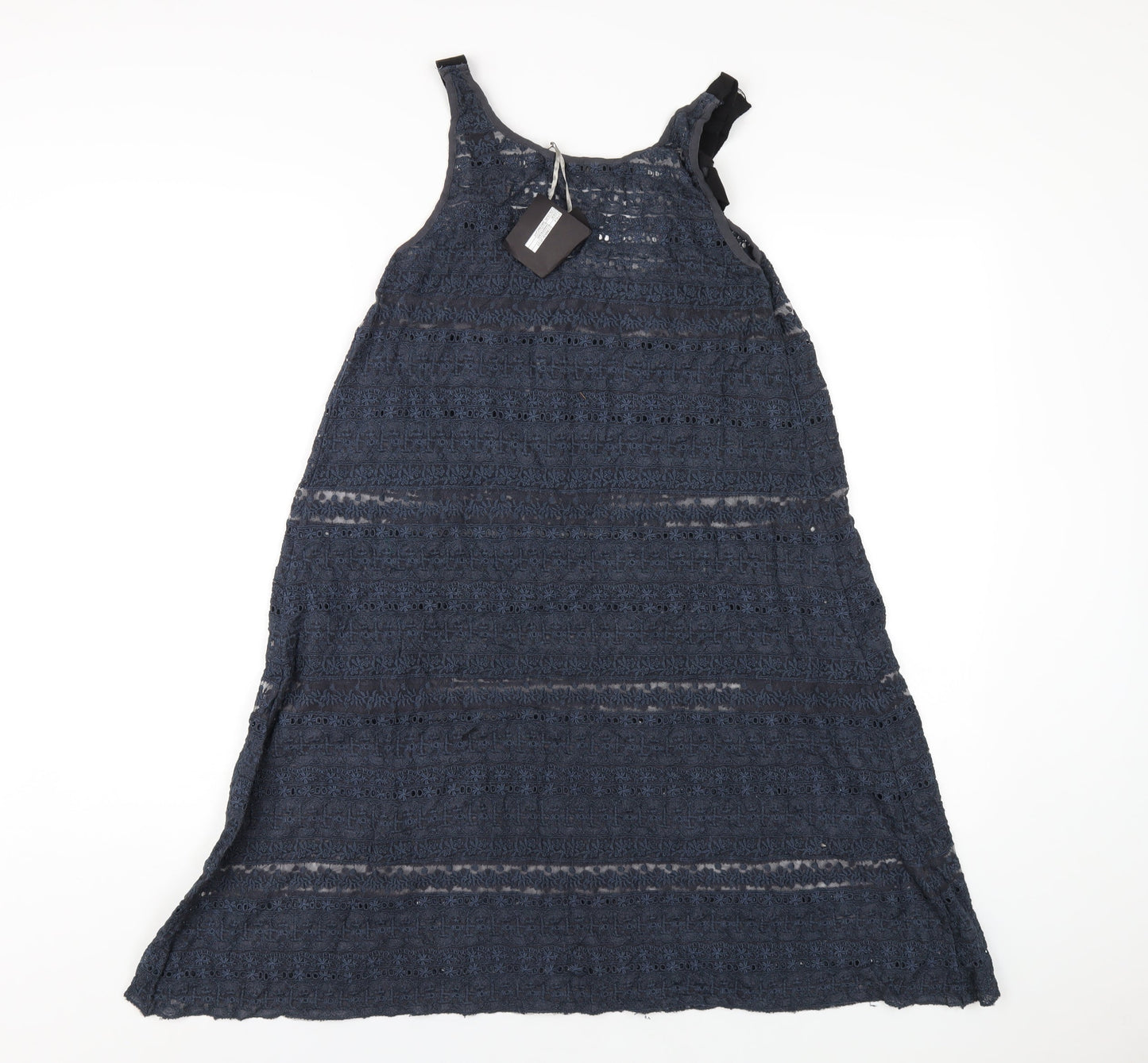 Bolongaro Trevor Womens Blue Polyester A-Line Size S Scoop Neck Pullover