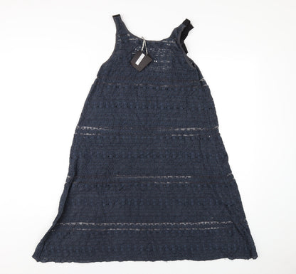 Bolongaro Trevor Womens Blue Polyester A-Line Size S Scoop Neck Pullover