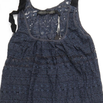Bolongaro Trevor Womens Blue Polyester A-Line Size S Scoop Neck Pullover