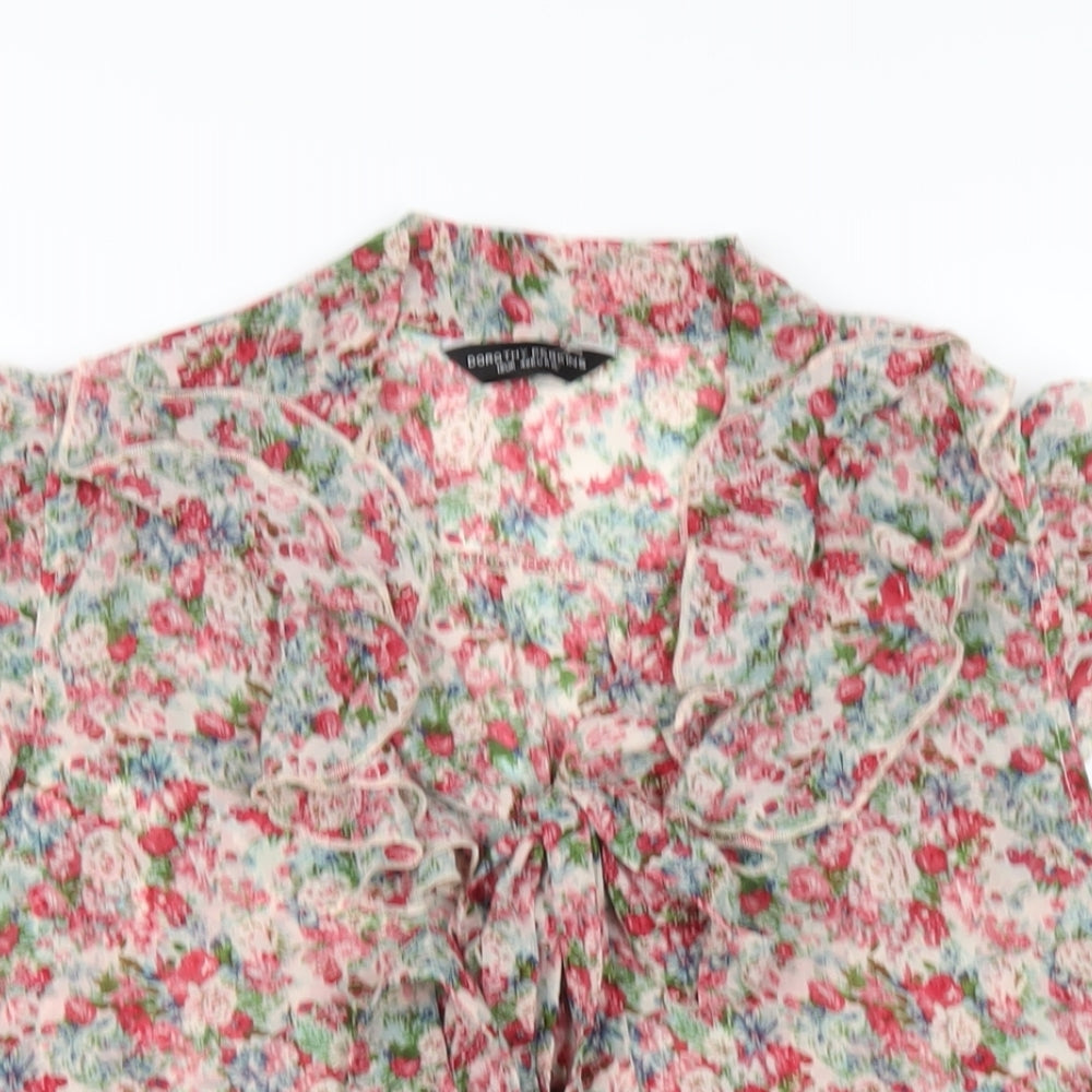 Womens UK Size 12 Dorothy Perkins Multicoloured Basic Blouse