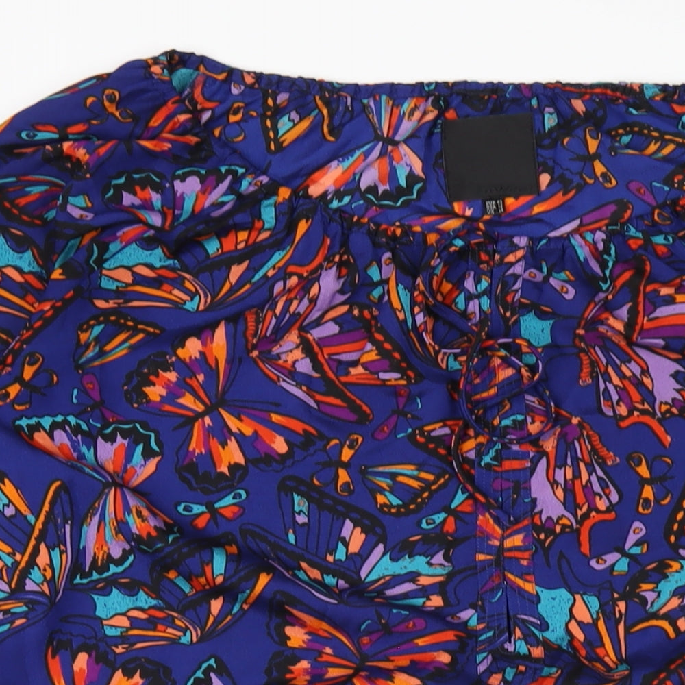 In Wear Womens Multicoloured Geometric Polyester A-Line Size 14 Scoop Neck Pullover