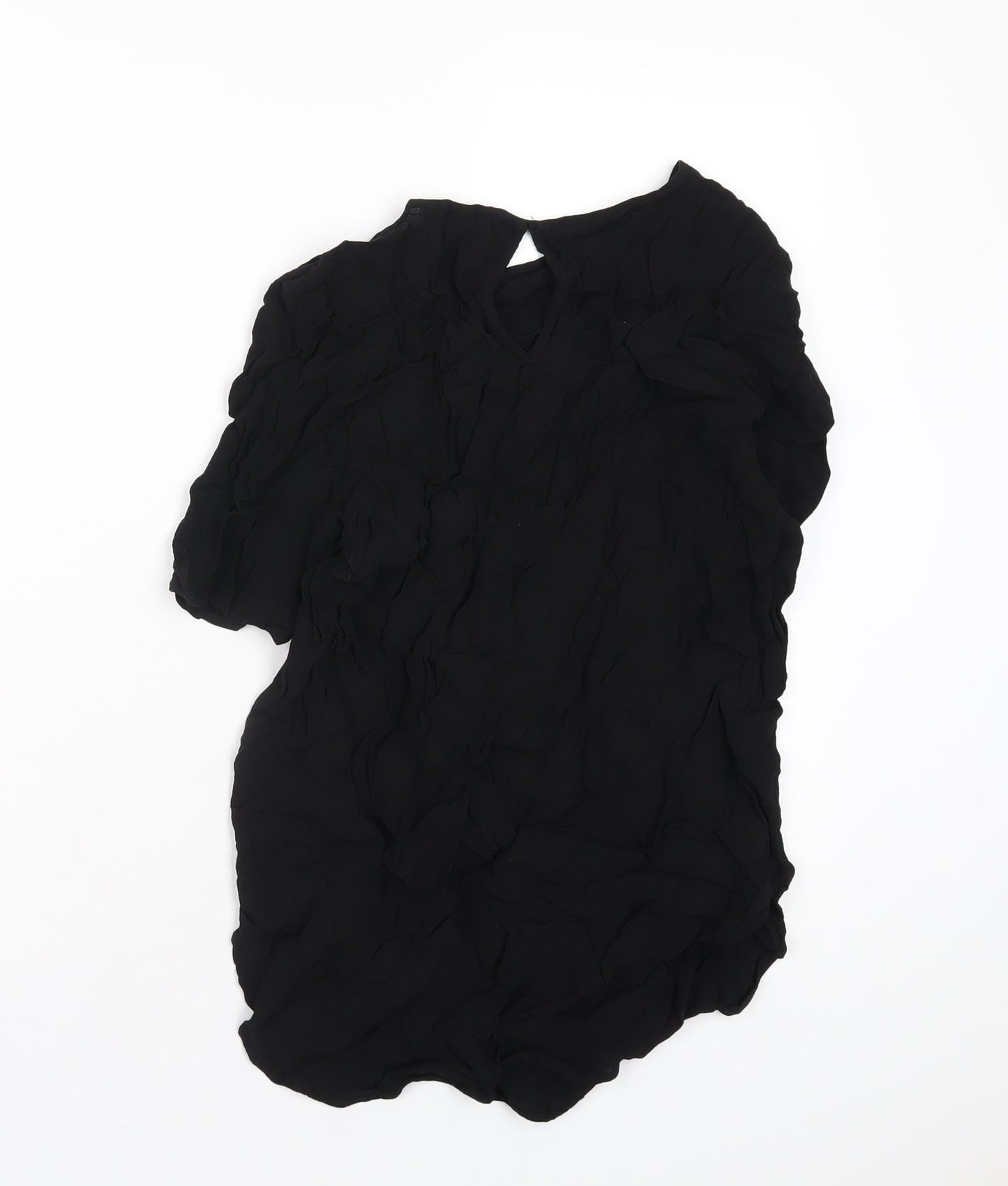 Womens UK Size 10 H&M Black Basic T-Shirt