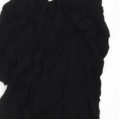 Womens UK Size 10 H&M Black Basic T-Shirt