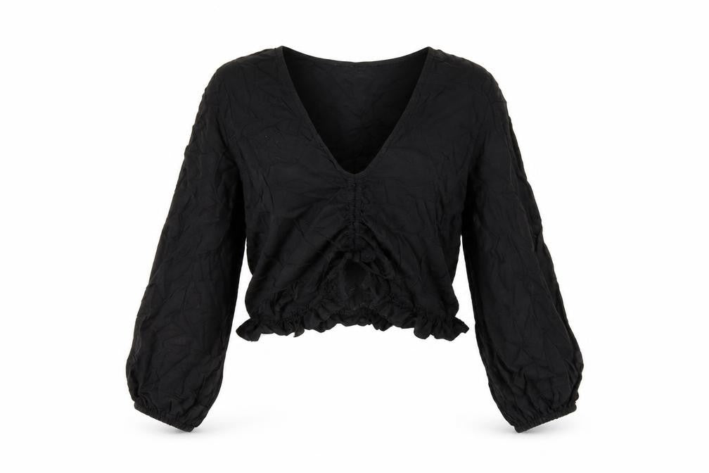 Womens UK Size M Lost Stock Black Basic T-Shirt