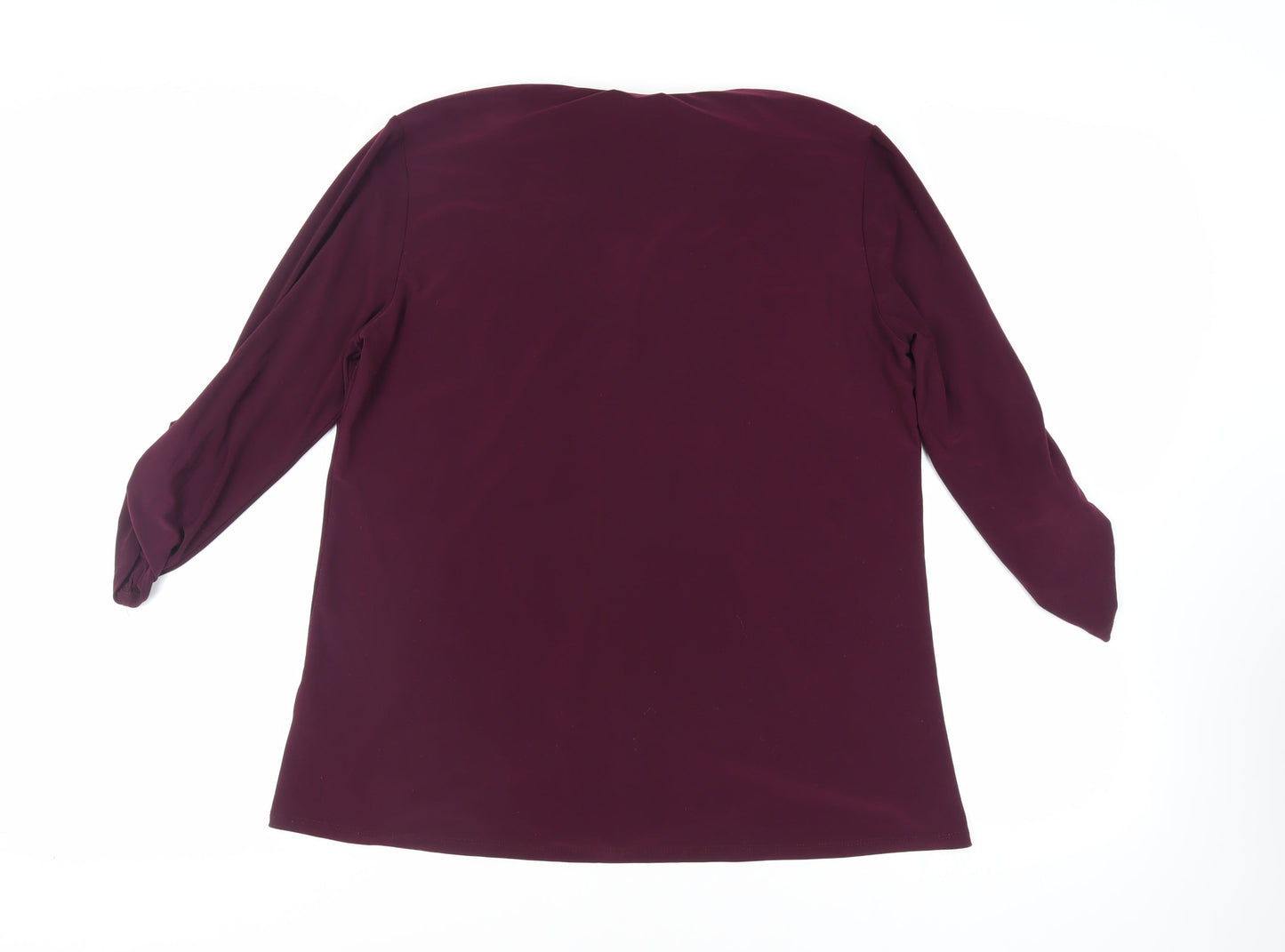 Womens UK Size 14 Roman Purple Basic Button-Up