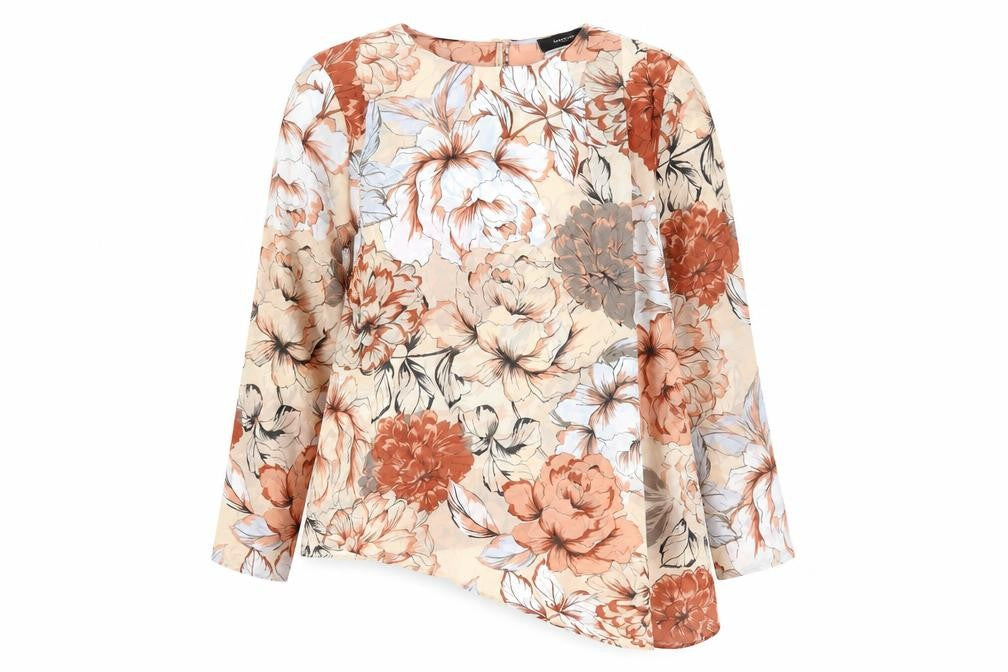 Womens UK Size 10 Autograph Beige Tunic Blouse