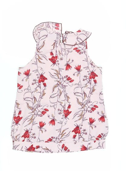 Womens UK Size 12 NEXT Pink Basic Blouse