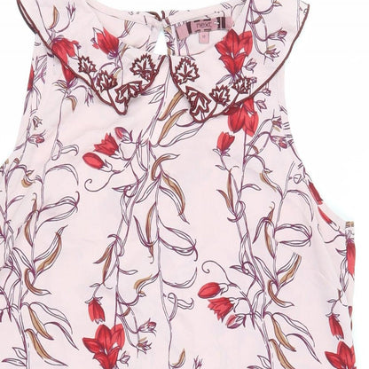 Womens UK Size 12 NEXT Pink Basic Blouse