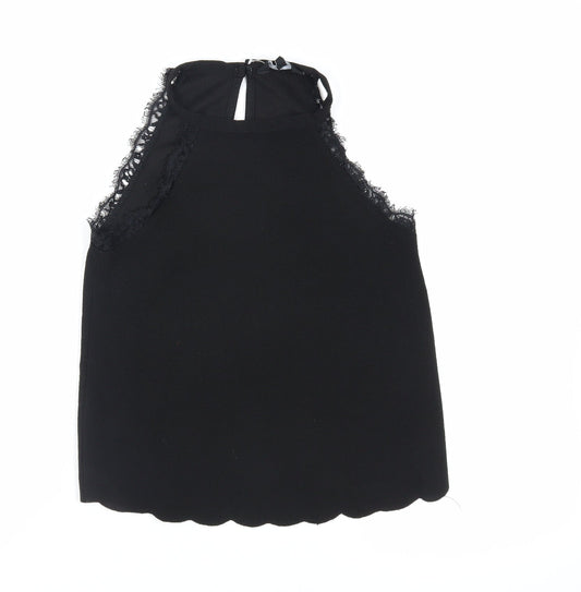 Womens UK Size 8 New Look Black Basic Tank