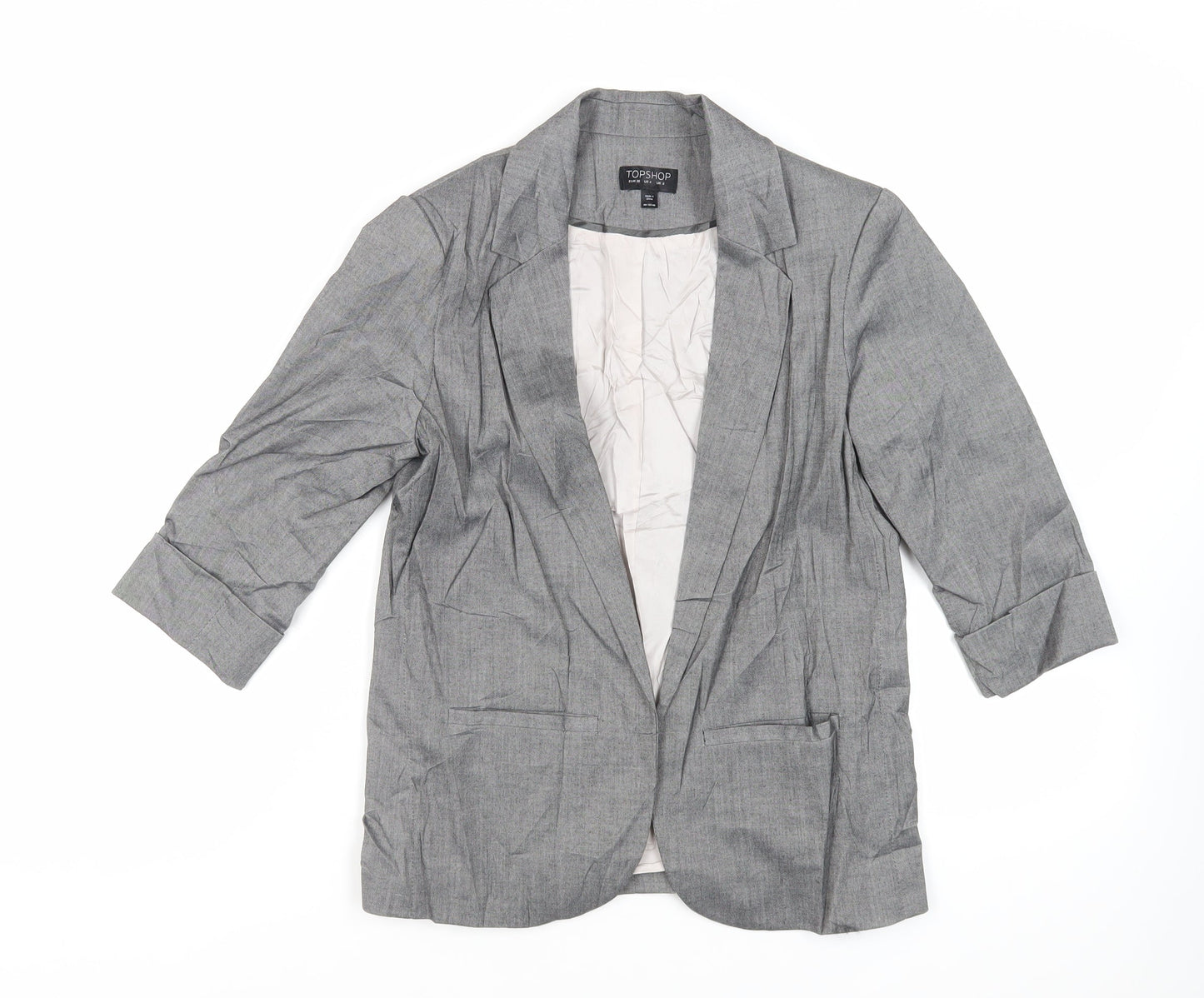 Womens UK Size 8 Topshop Grey Jacket