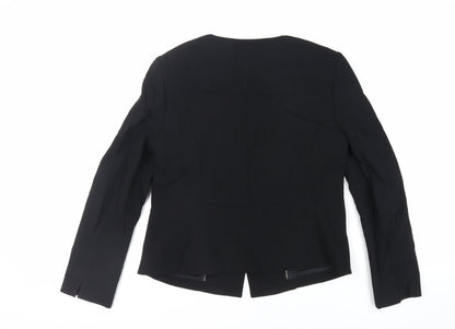 LUISA CERANO Womens Black Jacket Blazer Size 16 Button
