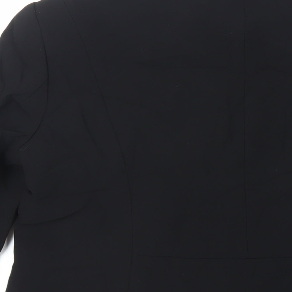LUISA CERANO Womens Black Jacket Blazer Size 16 Button