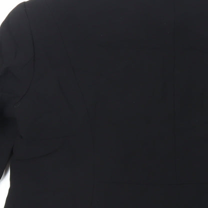 LUISA CERANO Womens Black Jacket Blazer Size 16 Button