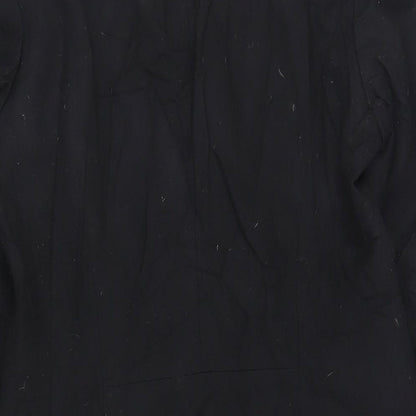 Pied A Terre Womens Black Overcoat Coat Size 10 Button
