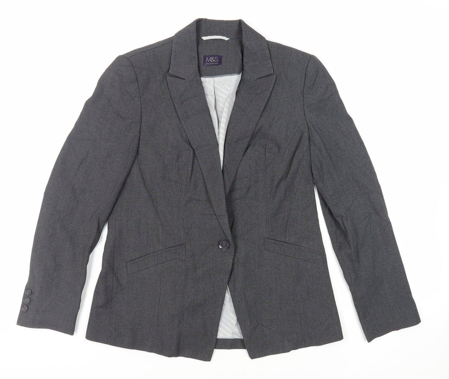 Womens UK Size 12 Marks and Spencer Grey Jacket