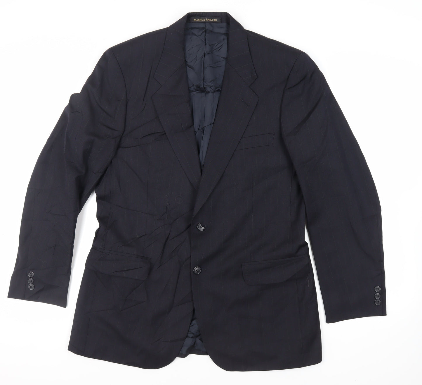 Mens UK Size 40 St Michael Regular Blue Suit Jacket