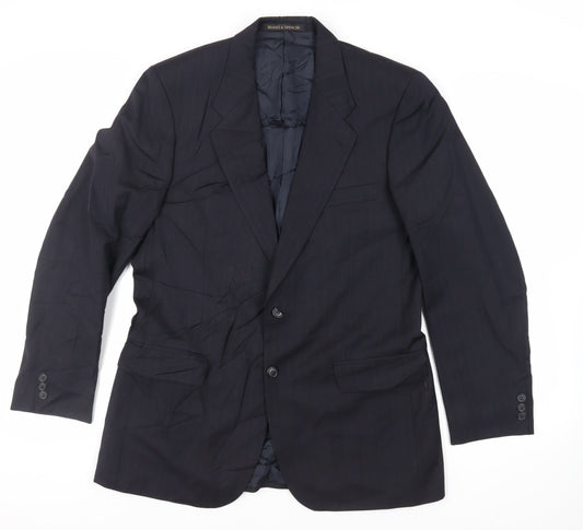 Mens UK Size 40 St Michael Regular Blue Suit Jacket