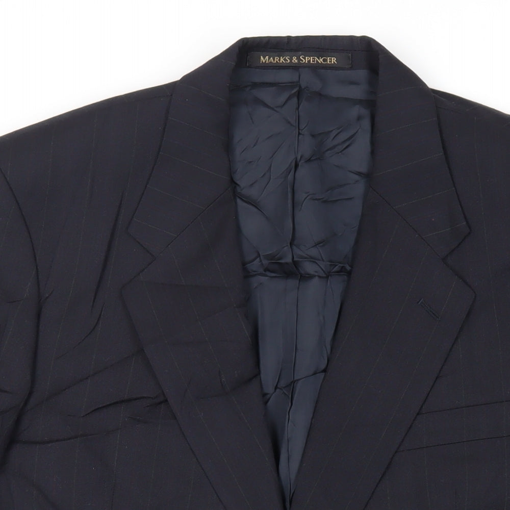 Mens UK Size 40 St Michael Regular Blue Suit Jacket