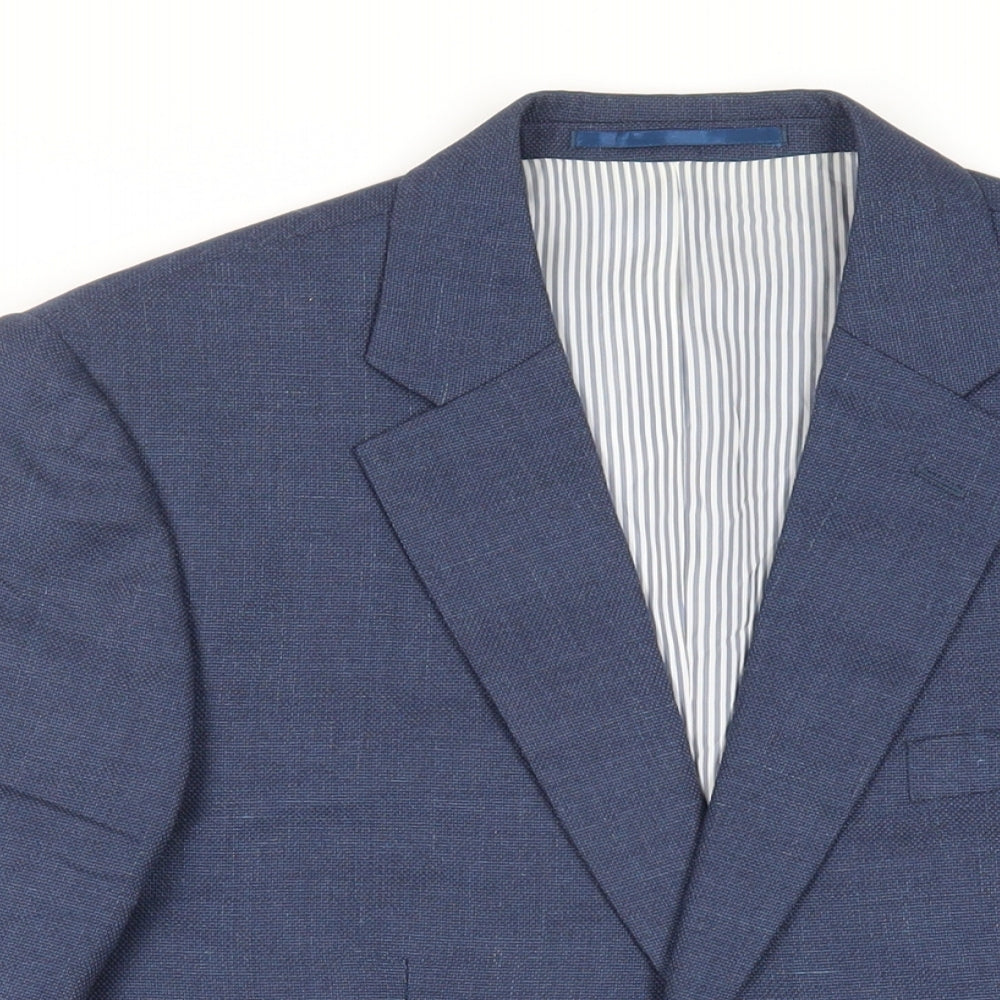Mens UK Size 38 Brook Taverner Regular Blue Suit Jacket