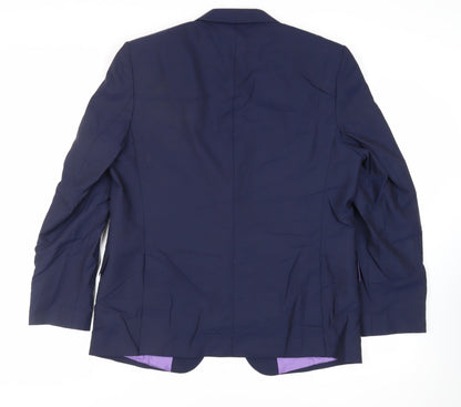 Mens UK Size 44 Marks and Spencer Regular Blue Suit Jacket
