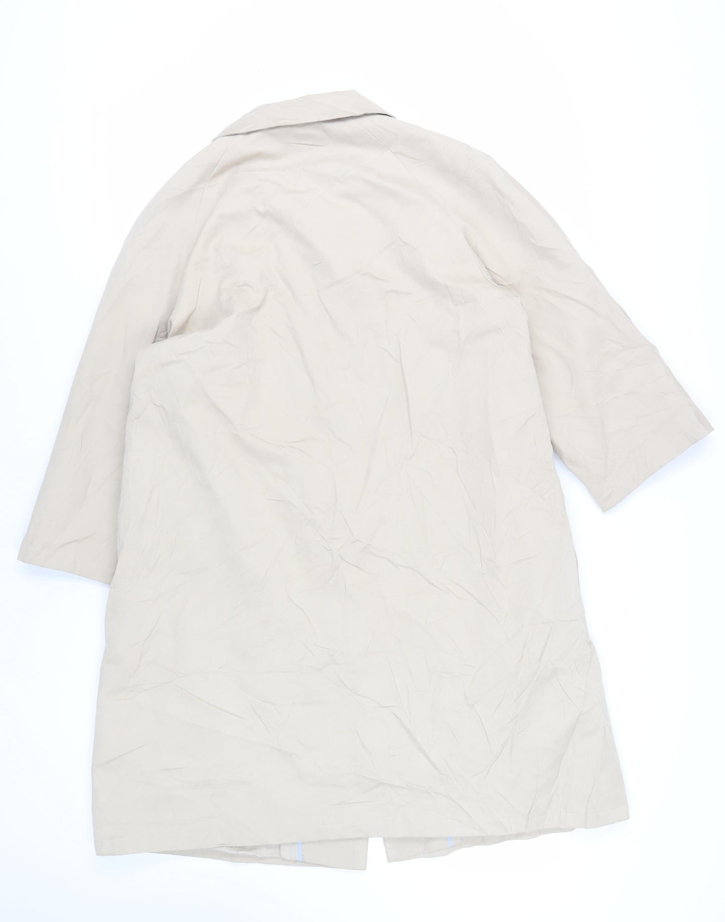 John Lewis Womens Beige Overcoat Coat Size 16 Button