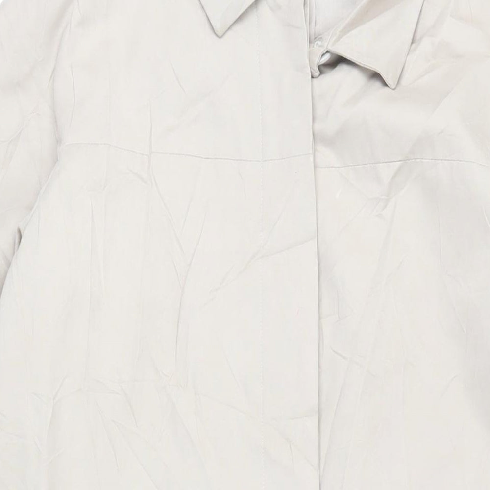 John Lewis Womens Beige Overcoat Coat Size 16 Button