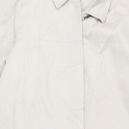 John Lewis Womens Beige Overcoat Coat Size 16 Button