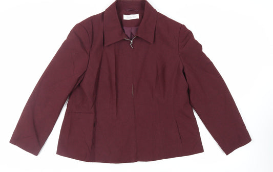 Berkertex Womens Purple Jacket Size 18 Zip