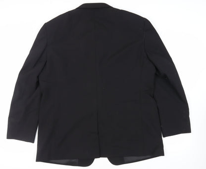 Mens UK Size 48 Charlton Gray Regular Black Suit Jacket